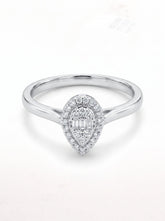18K White Gold Diamond Ring - RA12408-2