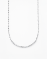 Tennis Diamond Necklace in 18k White gold - QA13671