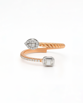 18K Rose Gold Diamond Ring - RA7302