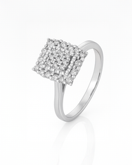 18K White Gold Diamond Ring - RA7359