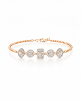 18K Rose Gold Diamond Bangle - RA9080