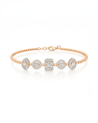18K Rose Gold Diamond Bangle - RA9080