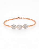 18K Rose Gold Diamond Bangle - RA9085