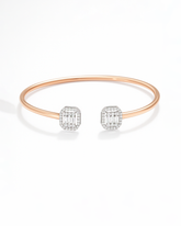 18K Rose Gold Diamond Bangle - RA9257