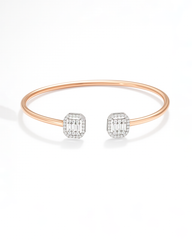18K Rose Gold Diamond Bangle - RA9257