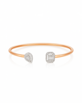 18K Rose Gold Diamond Bangle - RA9259