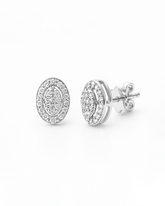18K White Gold Diamond Earrings - RA7212