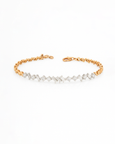 18K Rose Gold Diamond Bangle - QA2297