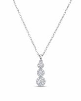 18K White Gold Diamond Necklace - SA2376