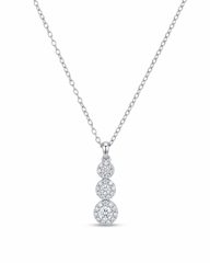 18K White Gold Diamond Necklace - SA2376