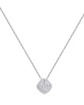 18K White Gold Diamond Necklace- SA1287