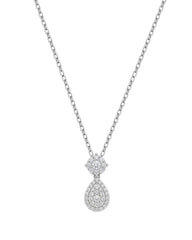 18K White Gold Diamond Necklace- SA2380