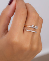 18K Rose Gold Diamond Ring - RA7668