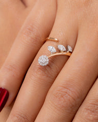 18K Rose Gold Diamond Ring - RA5515