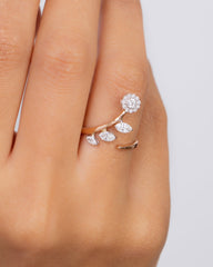 18K Rose Gold Diamond Ring - RA5515