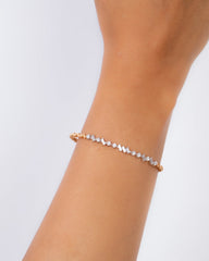 18K Rose Gold Diamond Bangle - QA2297