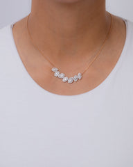 18K Rose Gold Diamond Necklace - RA7374