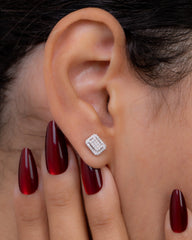 18K White Gold Diamond Earrings - RA9197