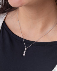 18K White Gold Diamond Necklace - SA2402