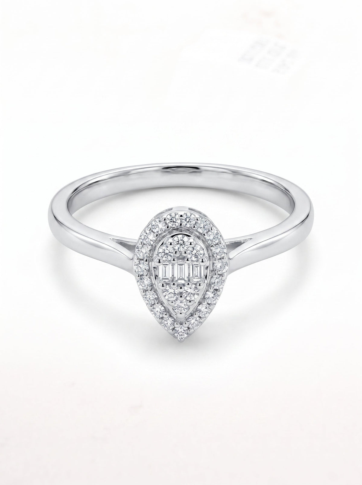 18K White Gold Diamond Ring - RA12408-2