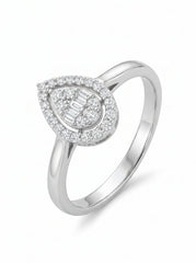 18K White Gold Diamond Ring - RA12408-2