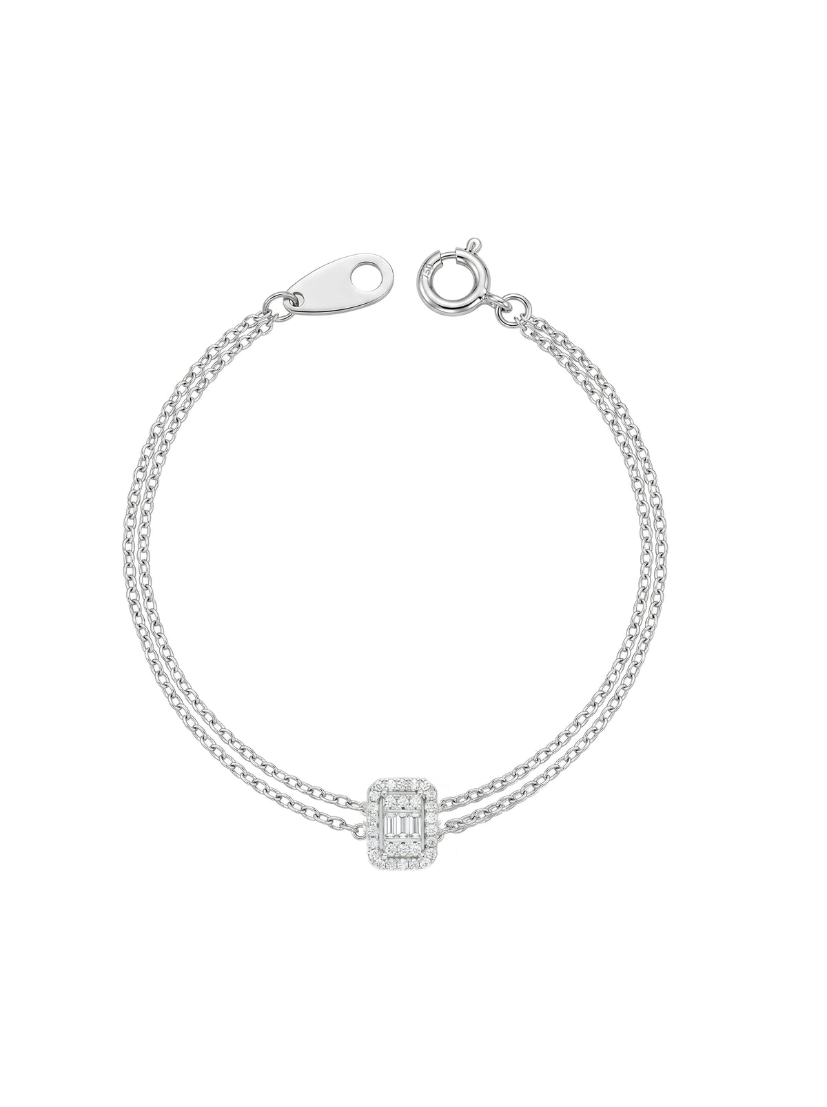 18K White Gold Diamond Bracelet - SA1301