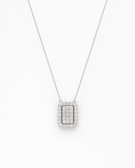 Simple Diamonds Necklace in 18K White Gold - RA7999