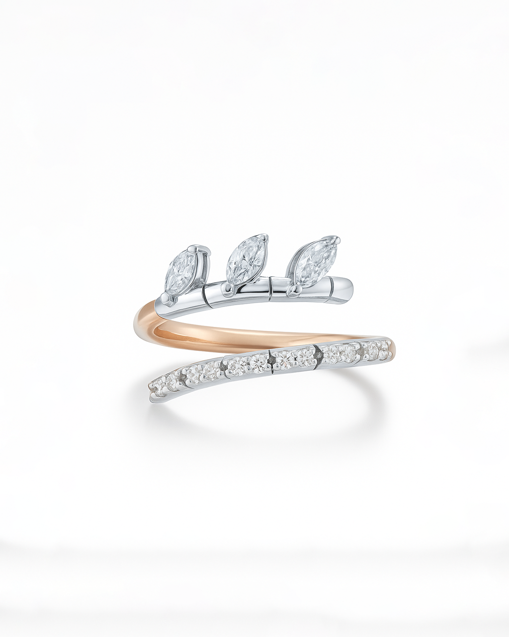 18K Rose Gold Diamond Ring - RA7668