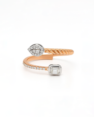 18K Rose Gold Diamond Ring - RA7302