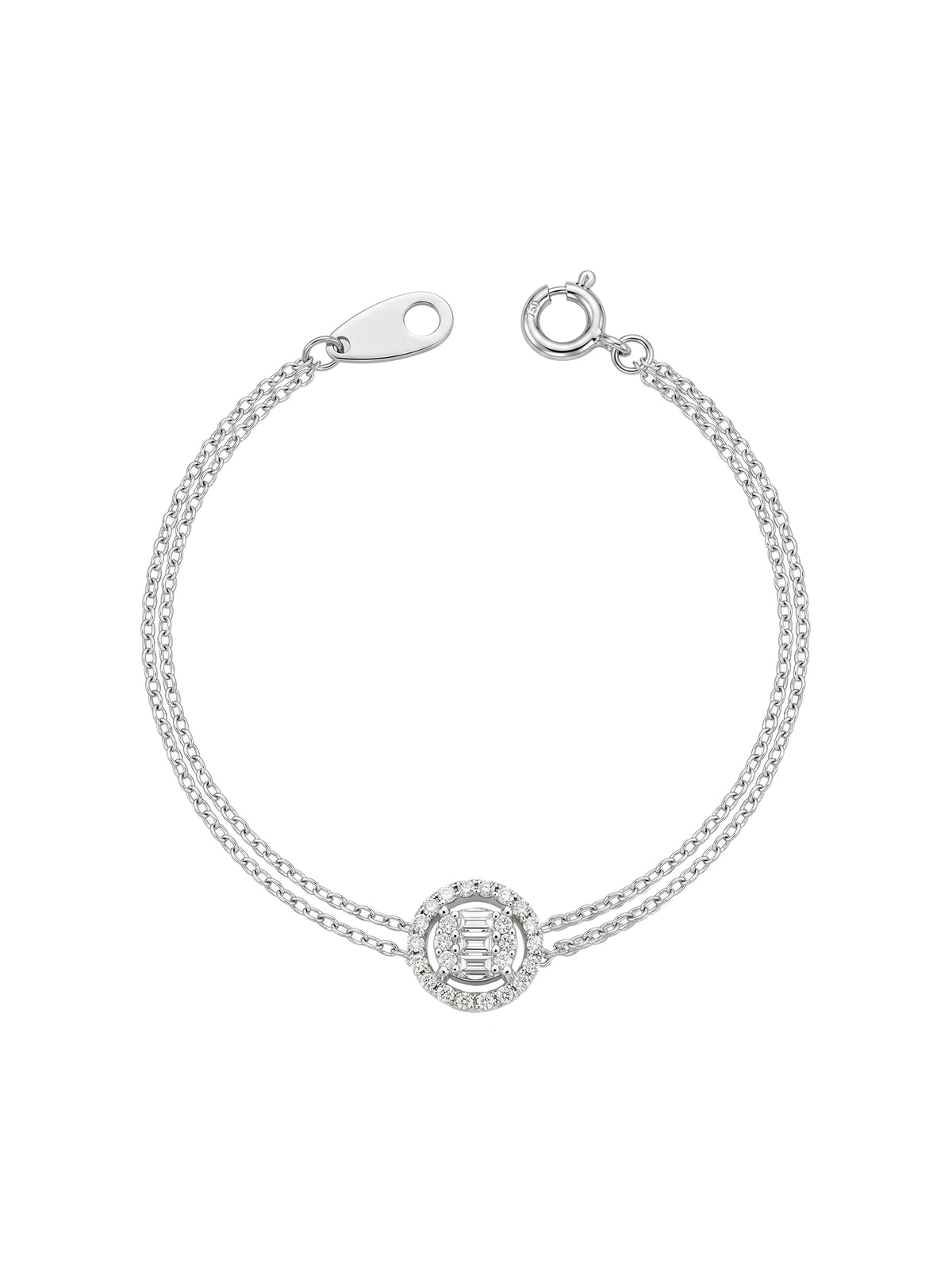 18K White Gold Diamond Bracelet - SA1297