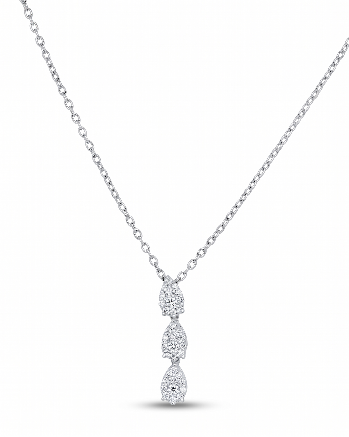 18K White Gold Diamond Necklace - SA2402