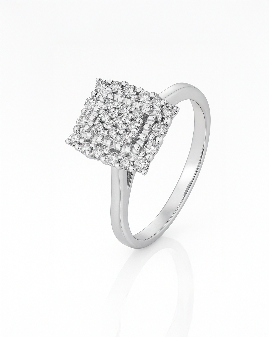 18K White Gold Diamond Ring - RA7359