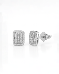 18K White Gold Diamond Earrings - RA9197