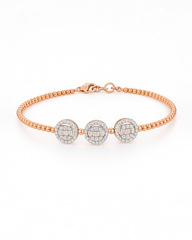 18K Rose Gold Diamond Bangle - RA9085