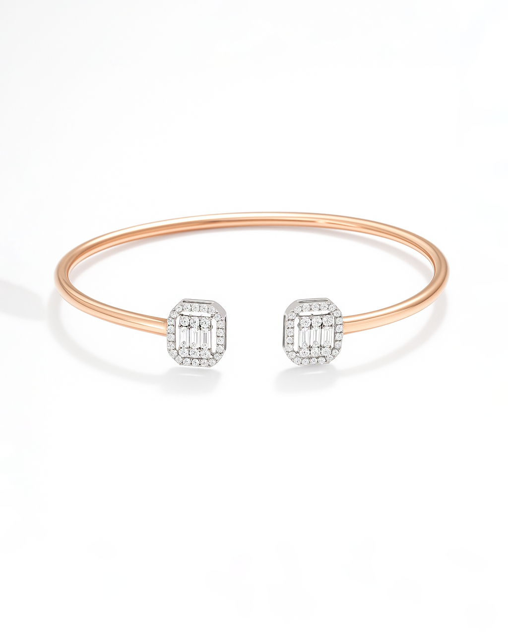 18K Rose Gold Diamond Bangle - RA9257