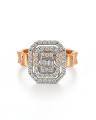18K Rose Gold Diamond Ring - RA7674