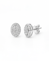 18K White Gold Diamond Earrings - RA7212