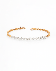 18K Rose Gold Diamond Bangle - QA2297