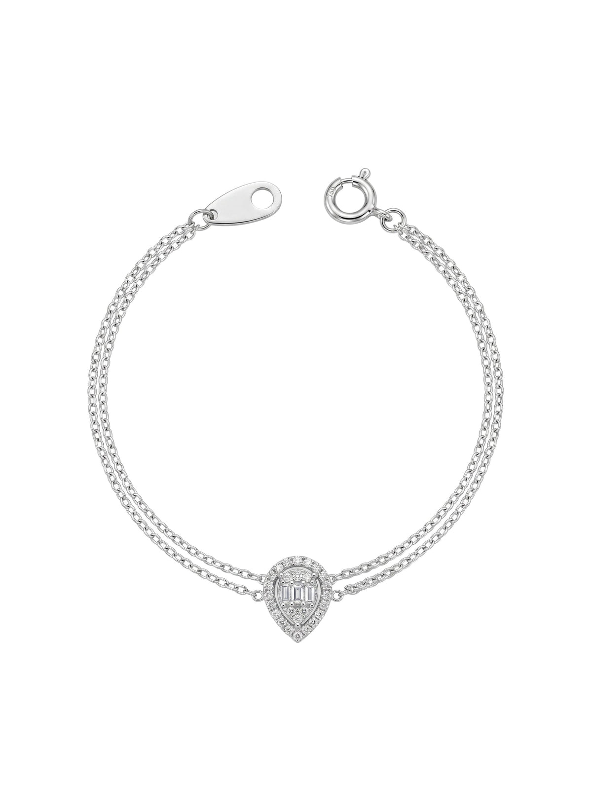 18K White Gold Diamond Bracelet - SA1285