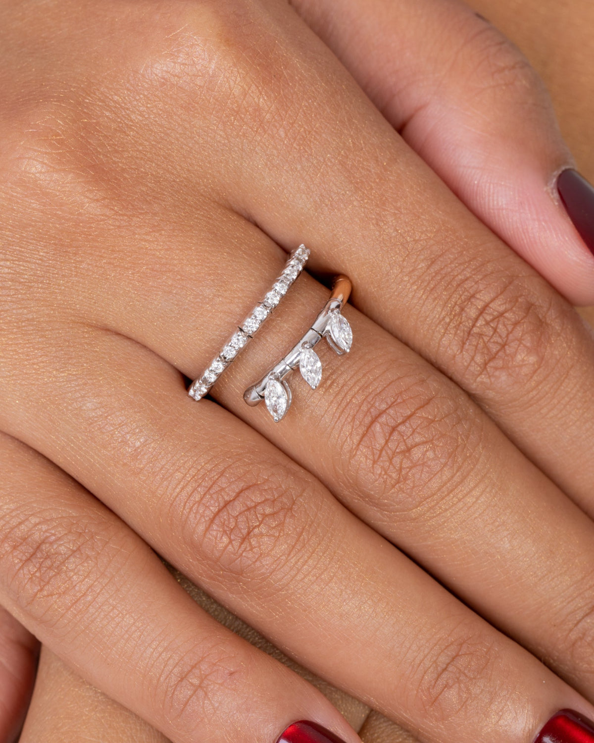 18K Rose Gold Diamond Ring - RA7668
