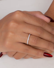 18K White Gold Diamond Ring - RA7827