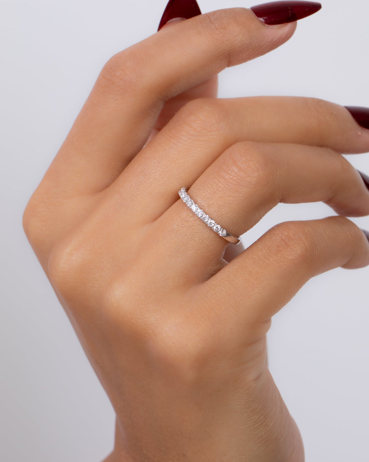 18K White Gold Diamond Ring - RA7827