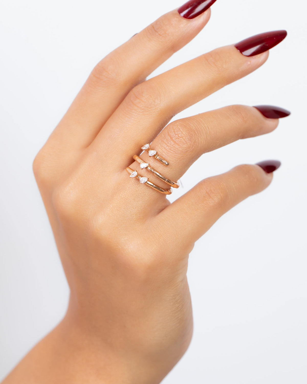 18K Rose Gold Diamond Ring - RA7664