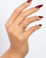 18K Rose Gold Diamond Ring - RA7664