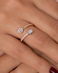 18K Rose Gold Diamond Ring - RA7302