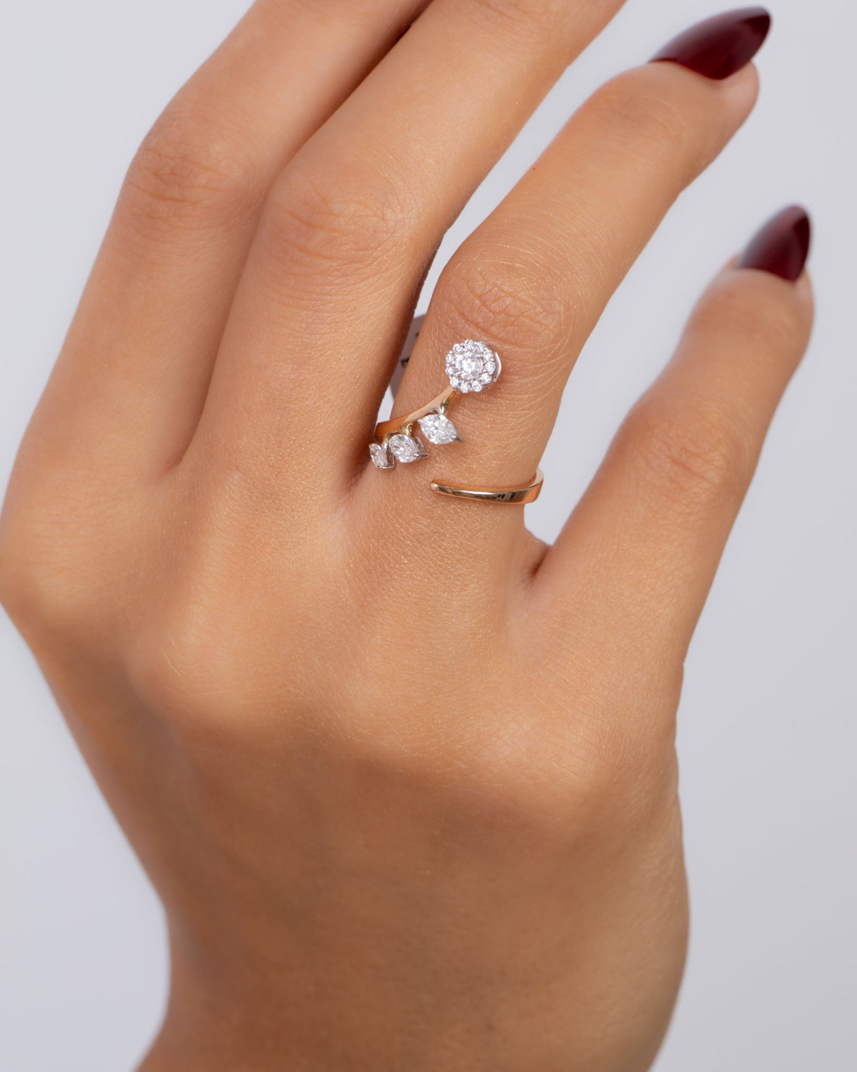 18K Rose Gold Diamond Ring - RA5515