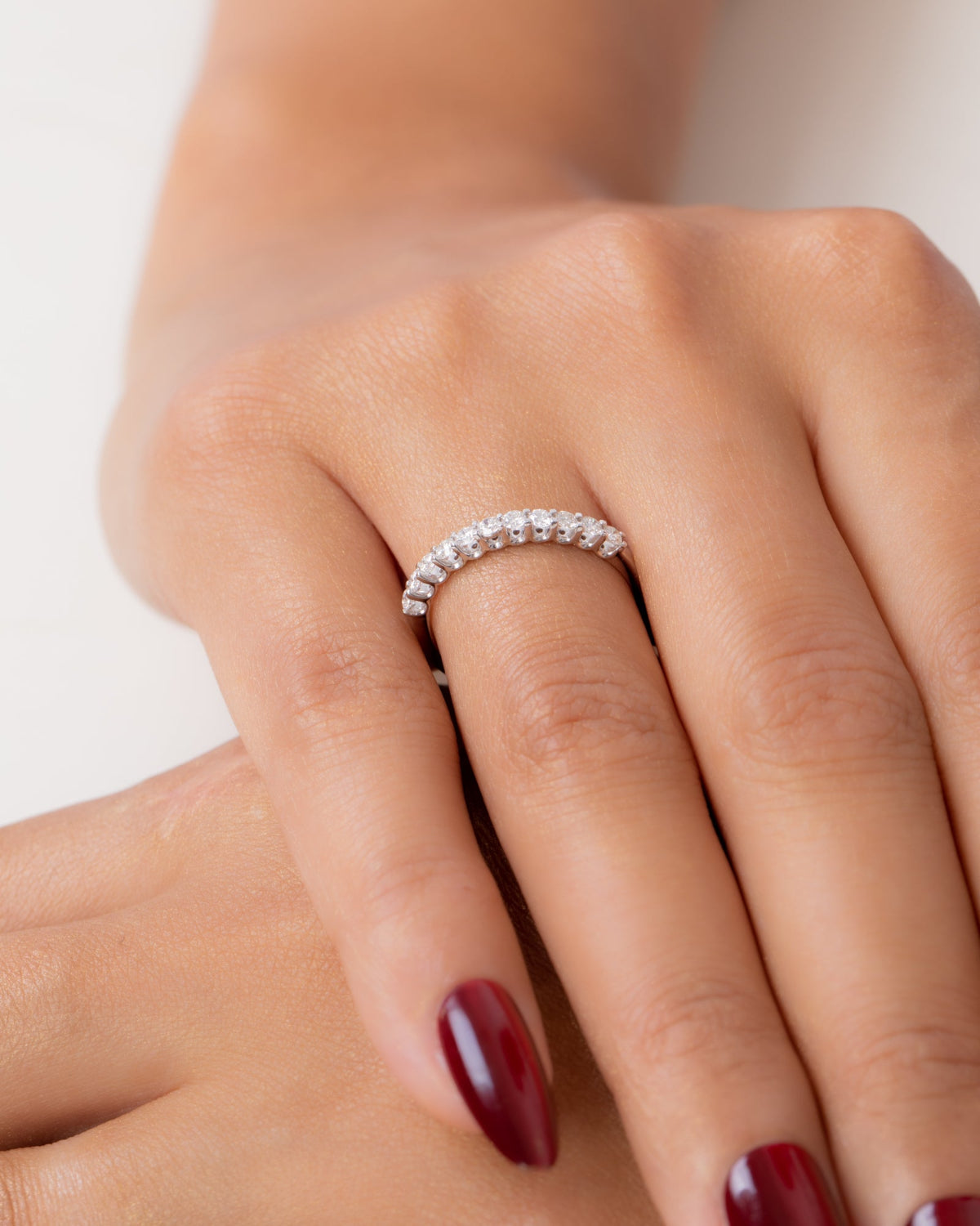 18K White Gold Diamond Ring - RA8098