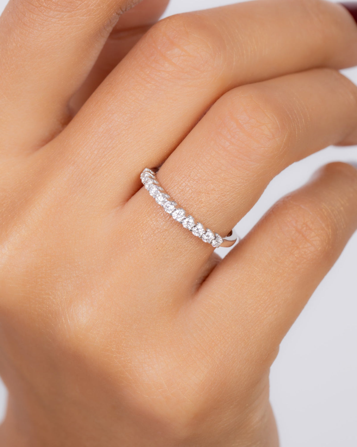 18K White Gold Diamond Ring - RA8098
