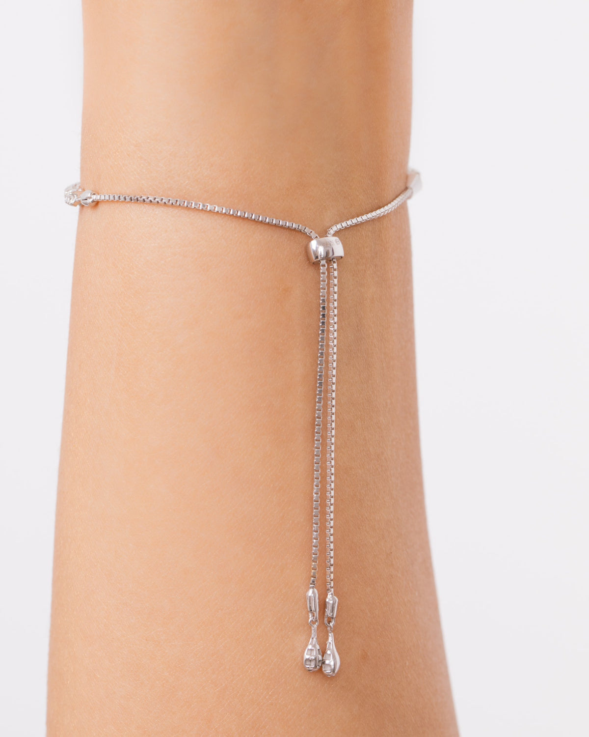 18K White Gold Half Tennis Diamond Bracelet - RA7349