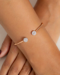 18K Rose Gold Diamond Bangle - RA9264